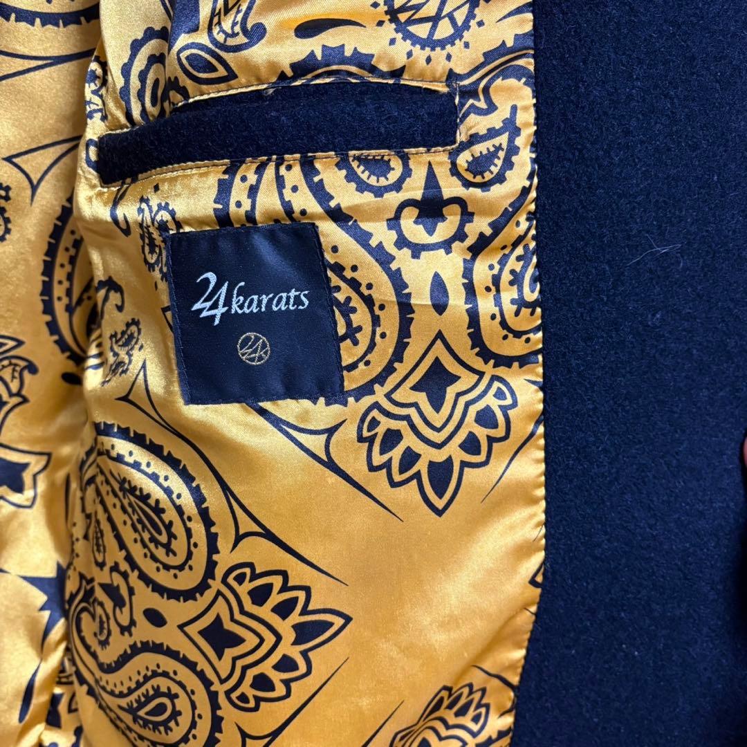 【美品/USA製】Schott × 24karats レザー切替 Pコート L