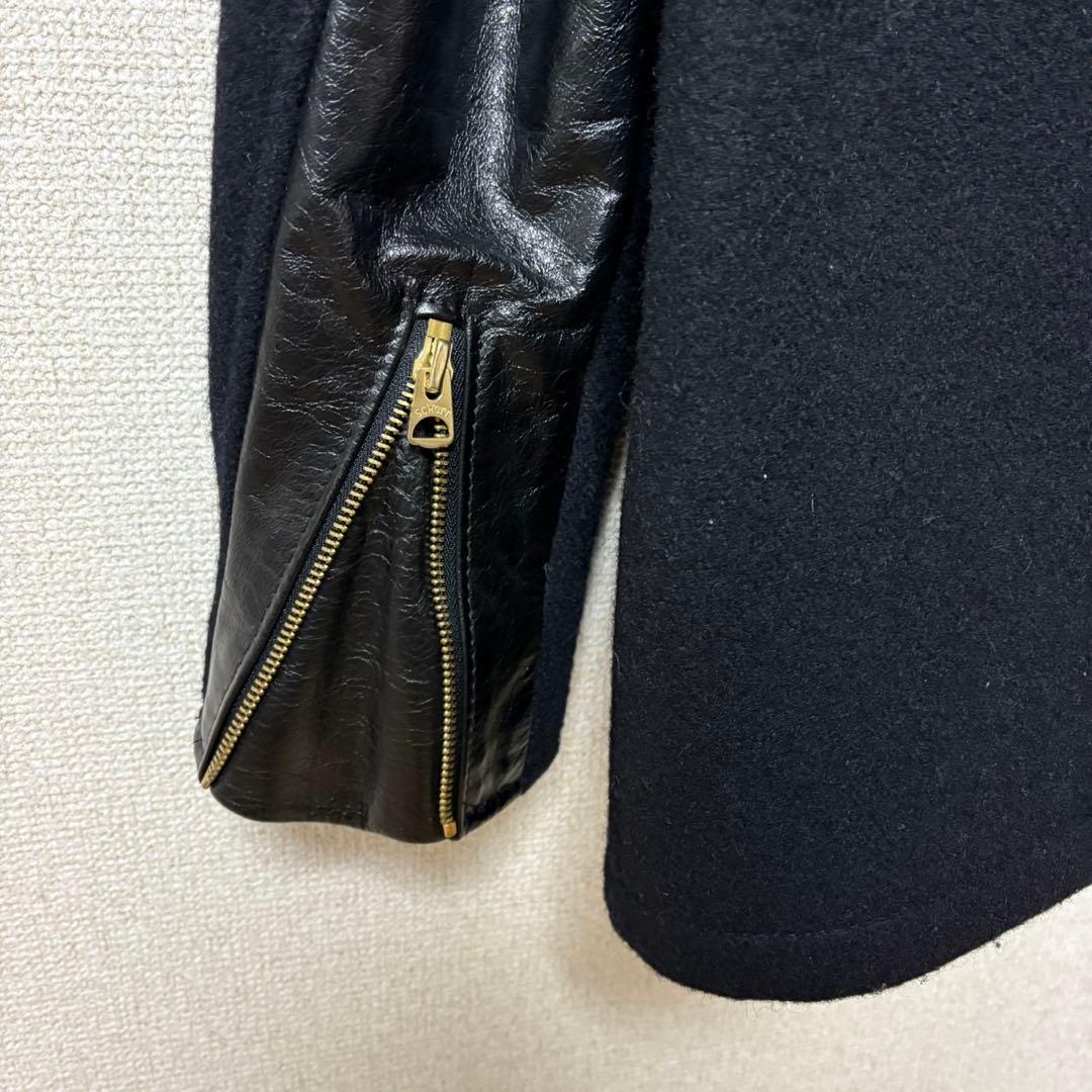 【美品/USA製】Schott × 24karats レザー切替 Pコート L