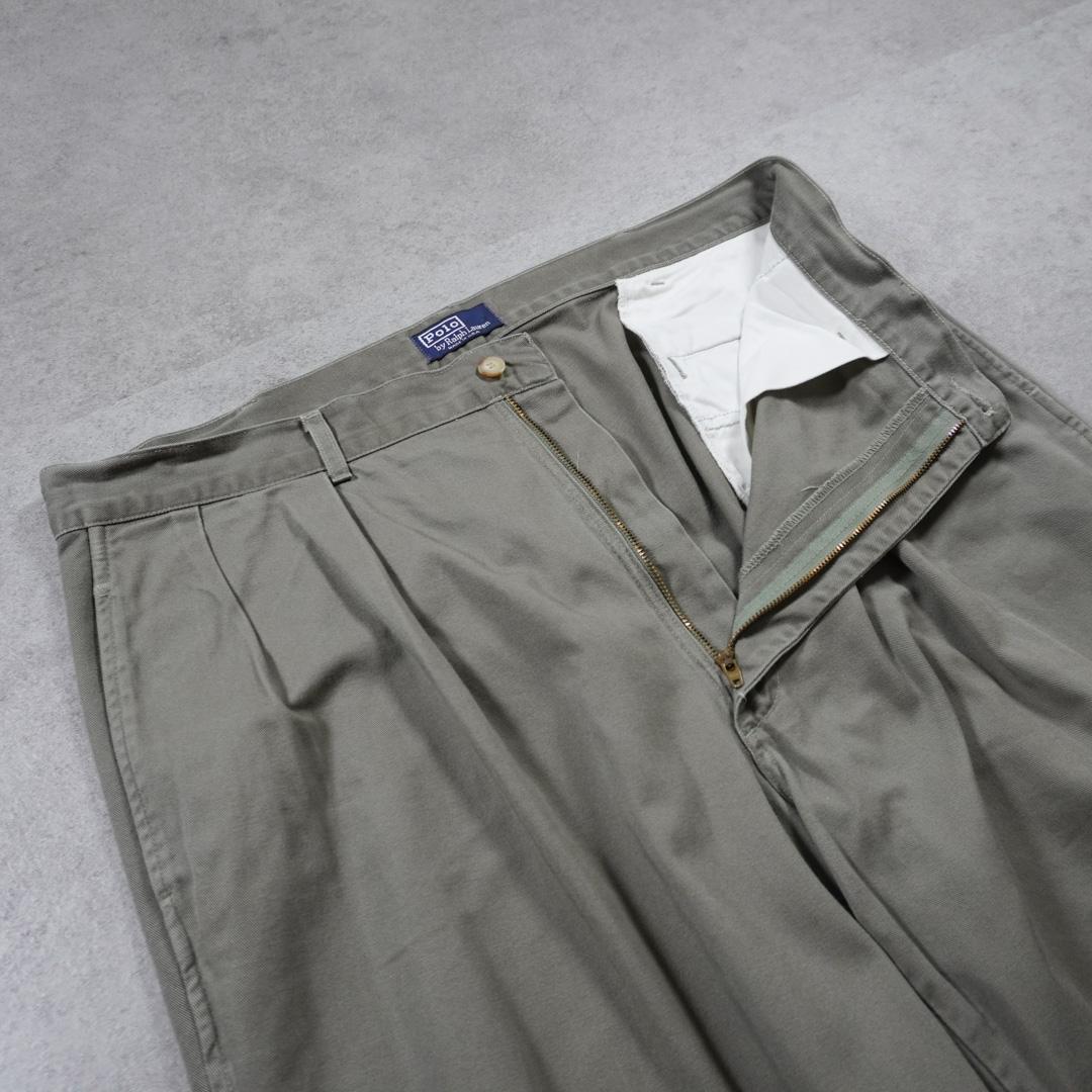 PoloRalphLauren90s初期タグUSA製ポロチノカーキ古着
