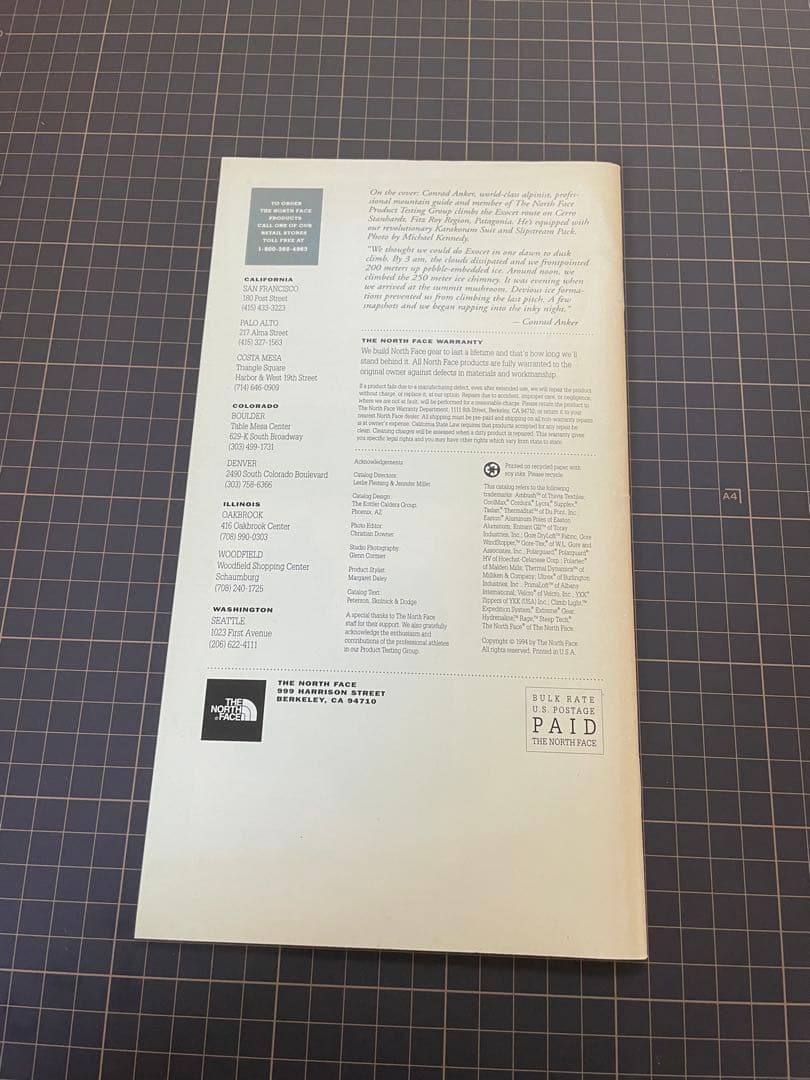 その他 THE NORTH FACE WINTER CATALOG 94 USA