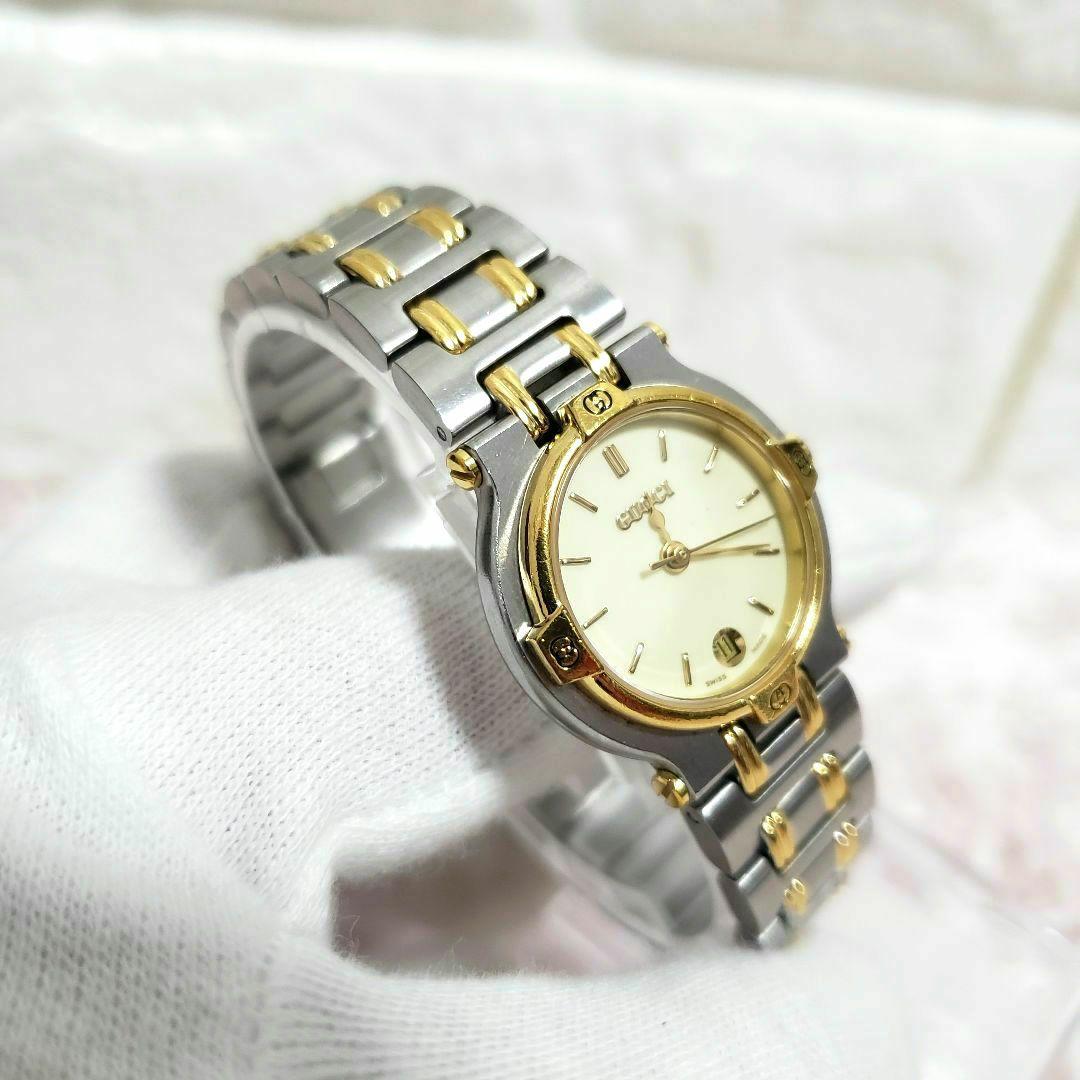 グッチ GUCCI コンビカラー 9000L　インターロッキング　腕時計 美品