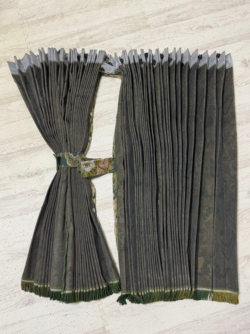 L7　金華山　花かご　花籠　フローラルグリーン　仮眠カーテン