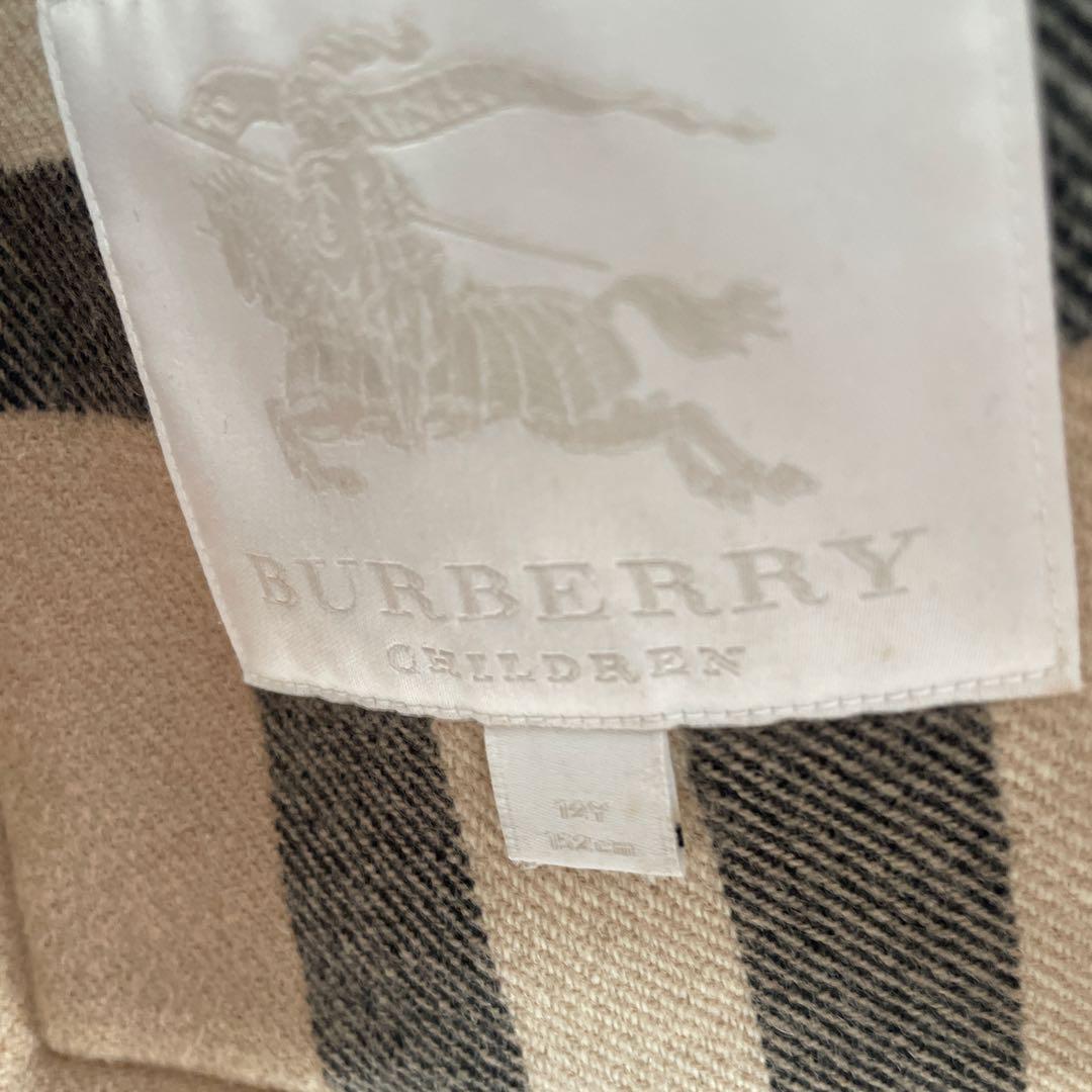バーバリー ダッフルコート12y 152 クリーニング済み