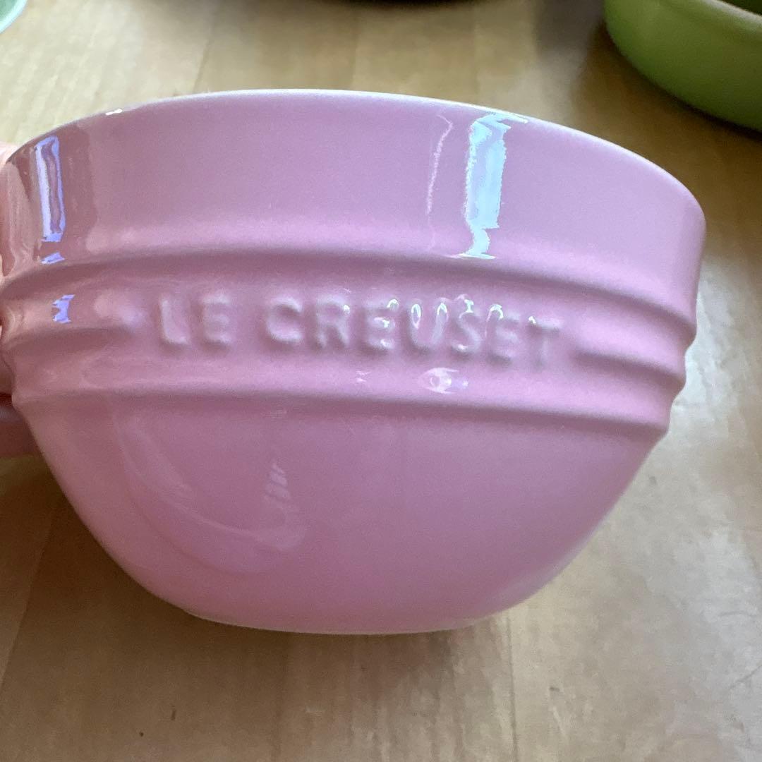 【お値下げ】ル・クルーゼ　 グリーン、ピンク、タパスディッシュ、ライスボウル4点