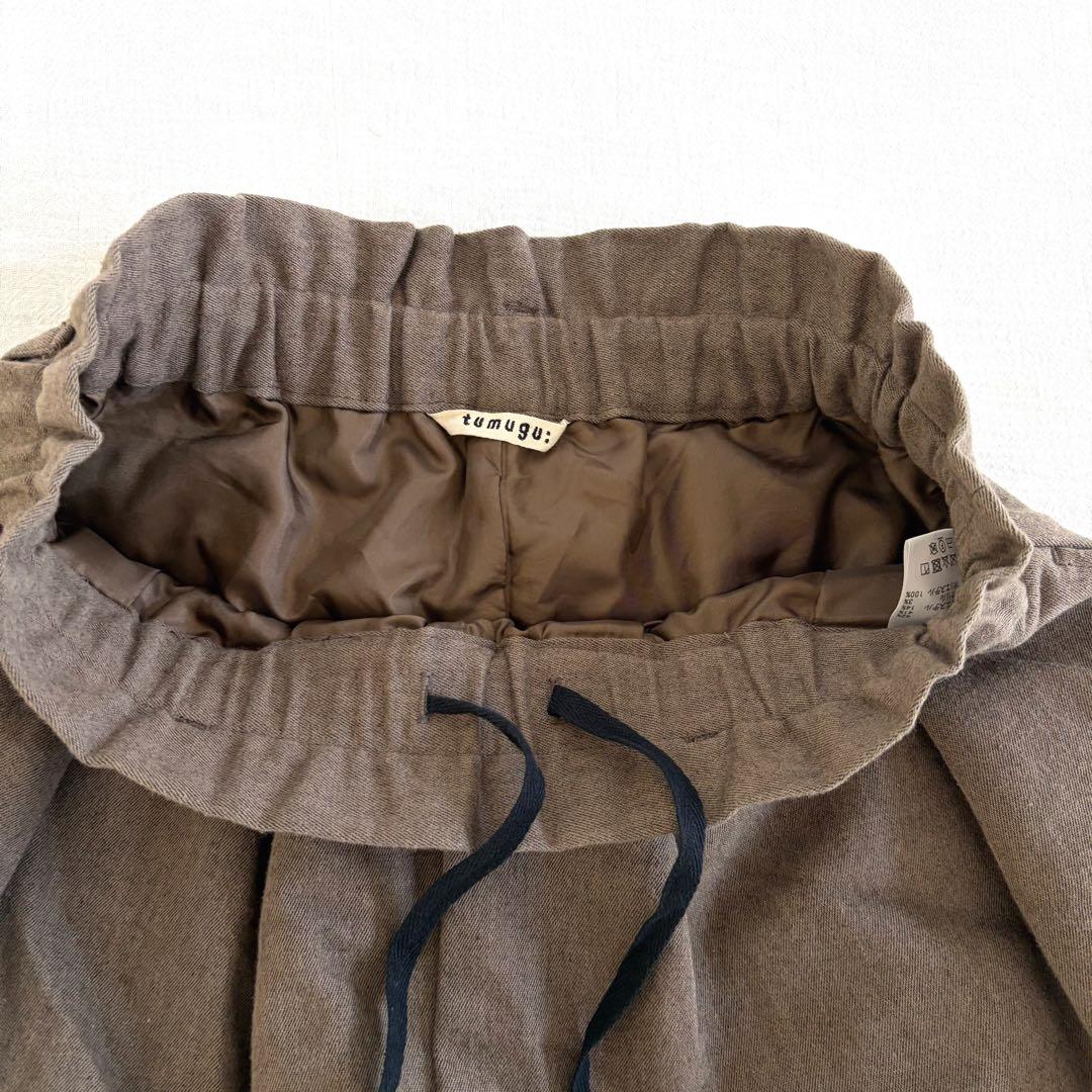 tumugu： ツムグ ▲∵゜ コットンウールパンツ 日本製