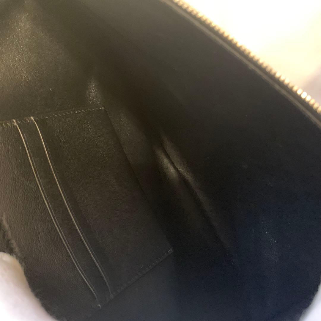 【希少】セリーヌ　パイソン　ラムスキン　ソロクラッチ　バイカラー　ポーチ