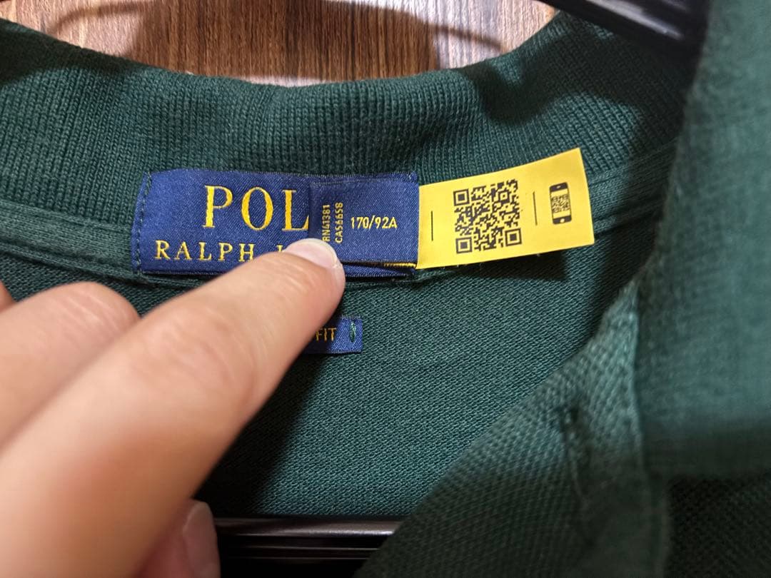 未使用 グリーン ポロシャツ POLO 刺繍 ポロラルフローレン