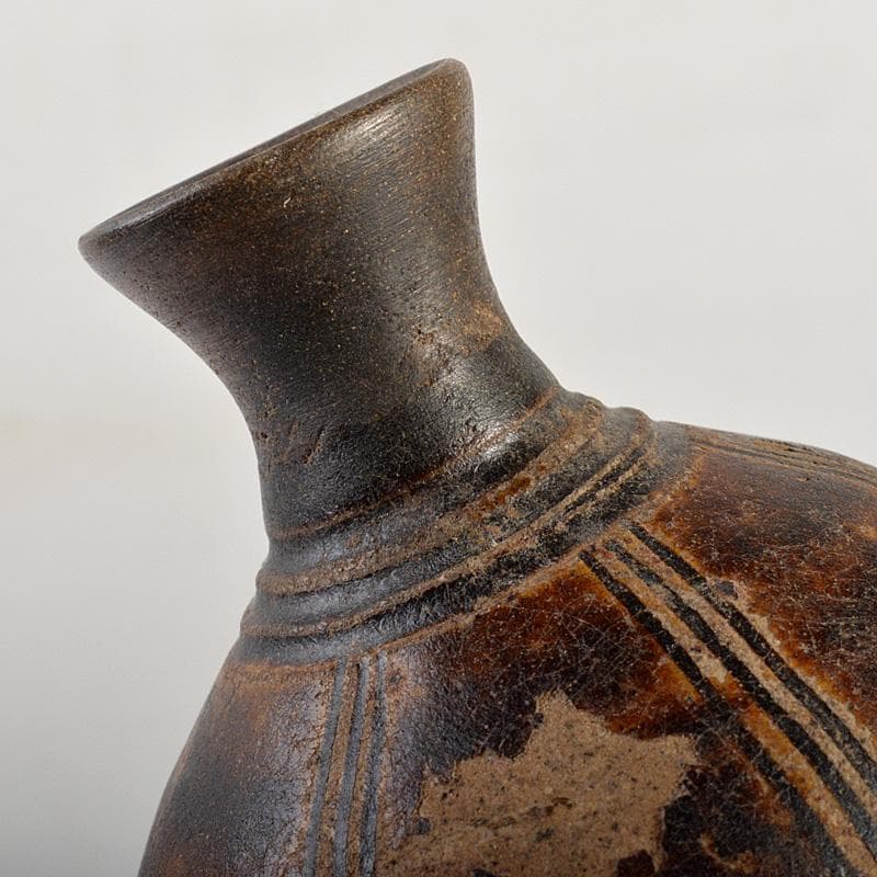 Maiko　タイ古陶磁　スンコロク　宋胡録　褐色釉　小壷　N　6241