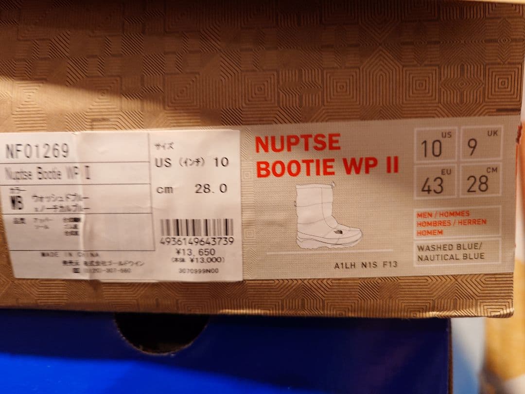 ノースフェイス ヌプシ ブーティ ウォータープルーフ 28 未使用