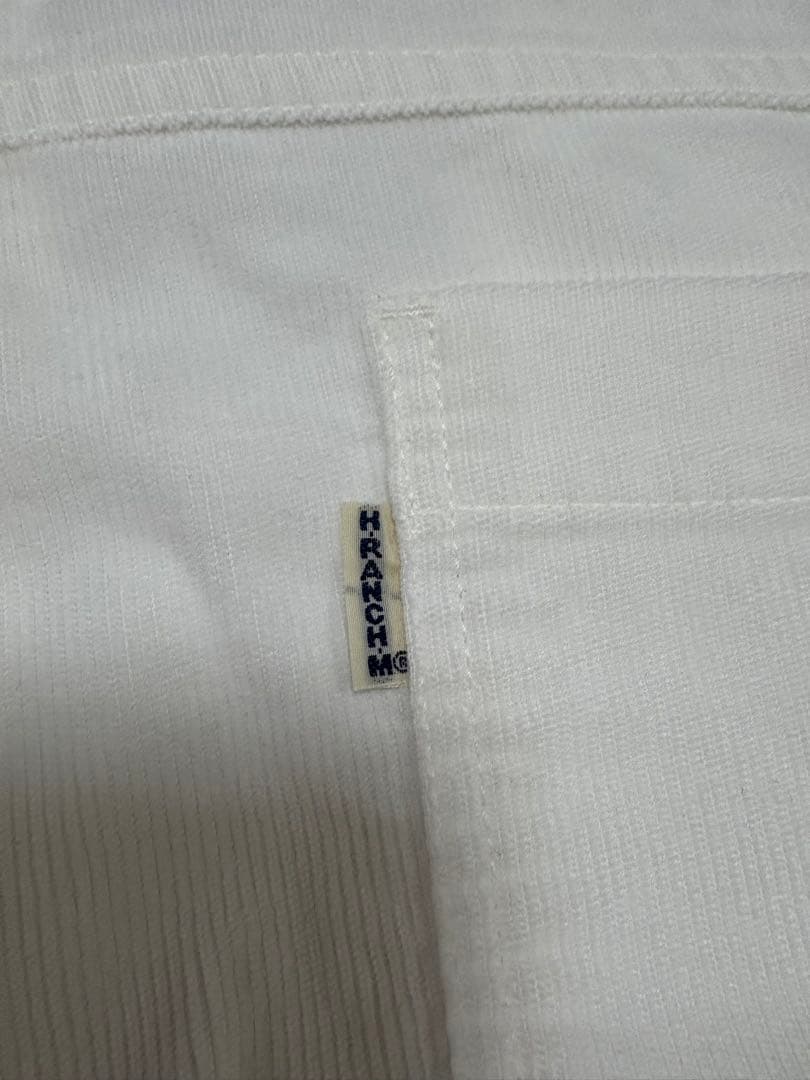 【試着のみ】ハリウッドランチマーケット コーデュロイ ハーフパンツ ３　ホワイト