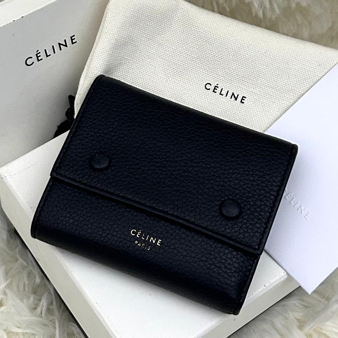 ［美品］CELINE スモール フォールデッドマルチファンクション 三つ折り財布