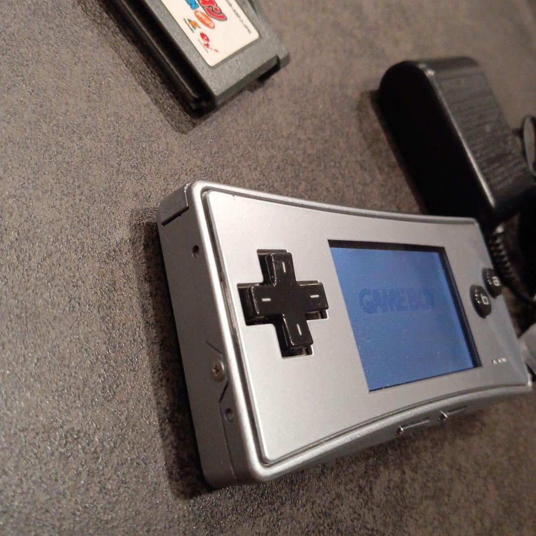 ゲームボーイミクロ 本体 シルバー 充電ケーブル付き