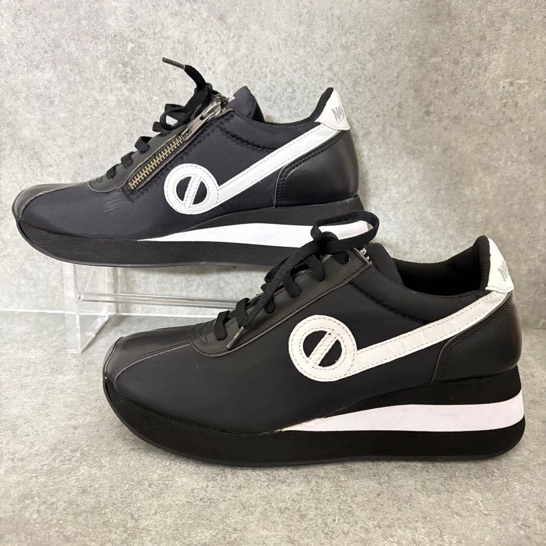【最終価格】ノーネーム 美品 スピードジョガー 厚底 スニーカー レザー 黒36