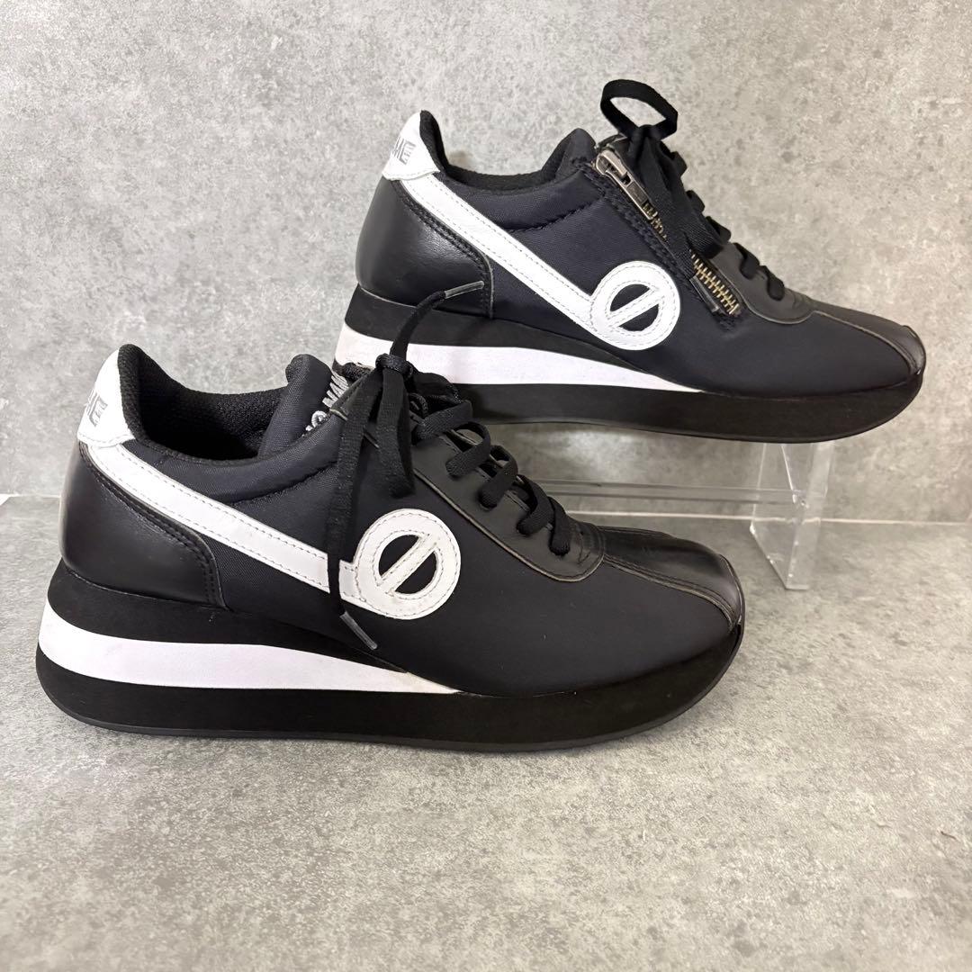 【最終価格】ノーネーム 美品 スピードジョガー 厚底 スニーカー レザー 黒36
