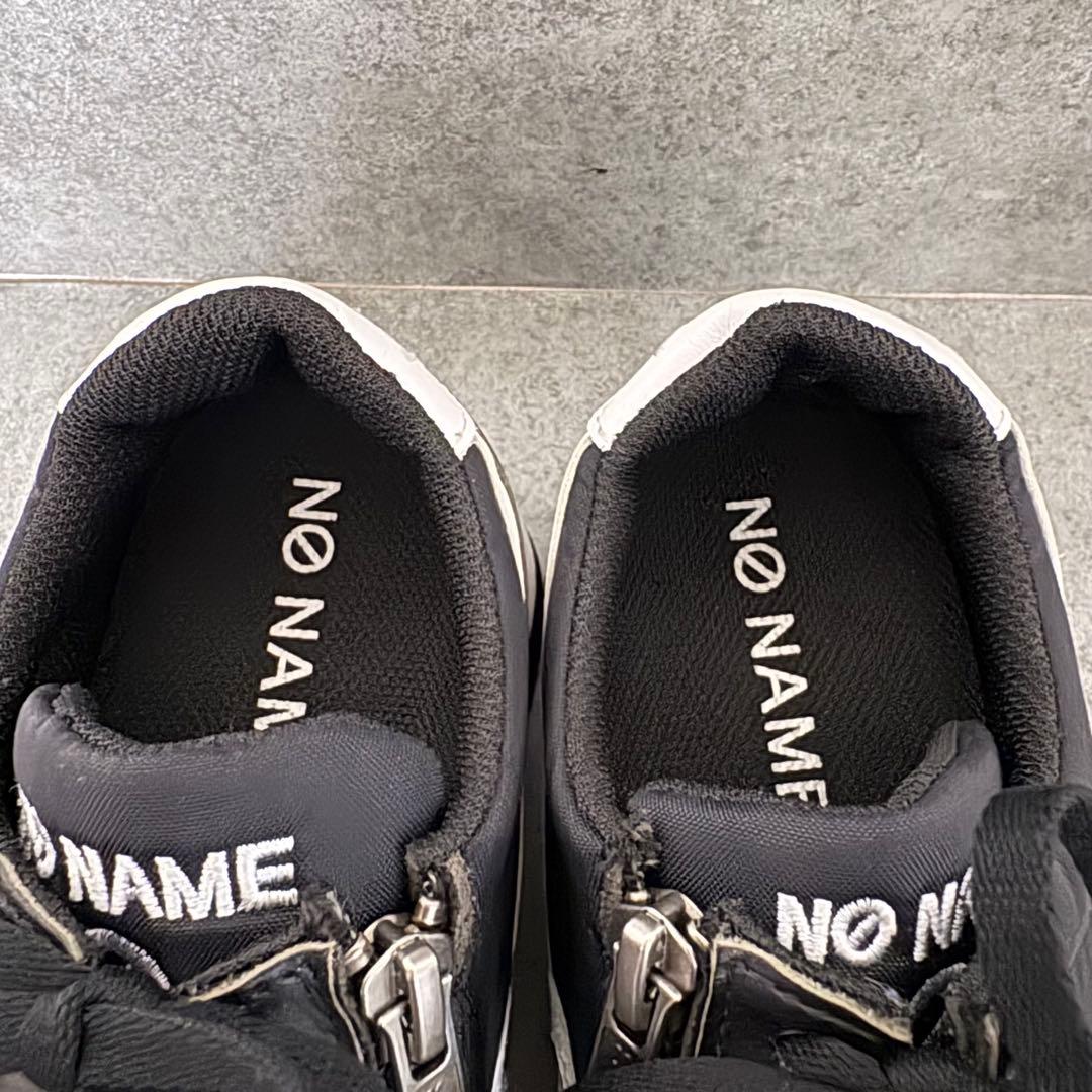 【最終価格】ノーネーム 美品 スピードジョガー 厚底 スニーカー レザー 黒36