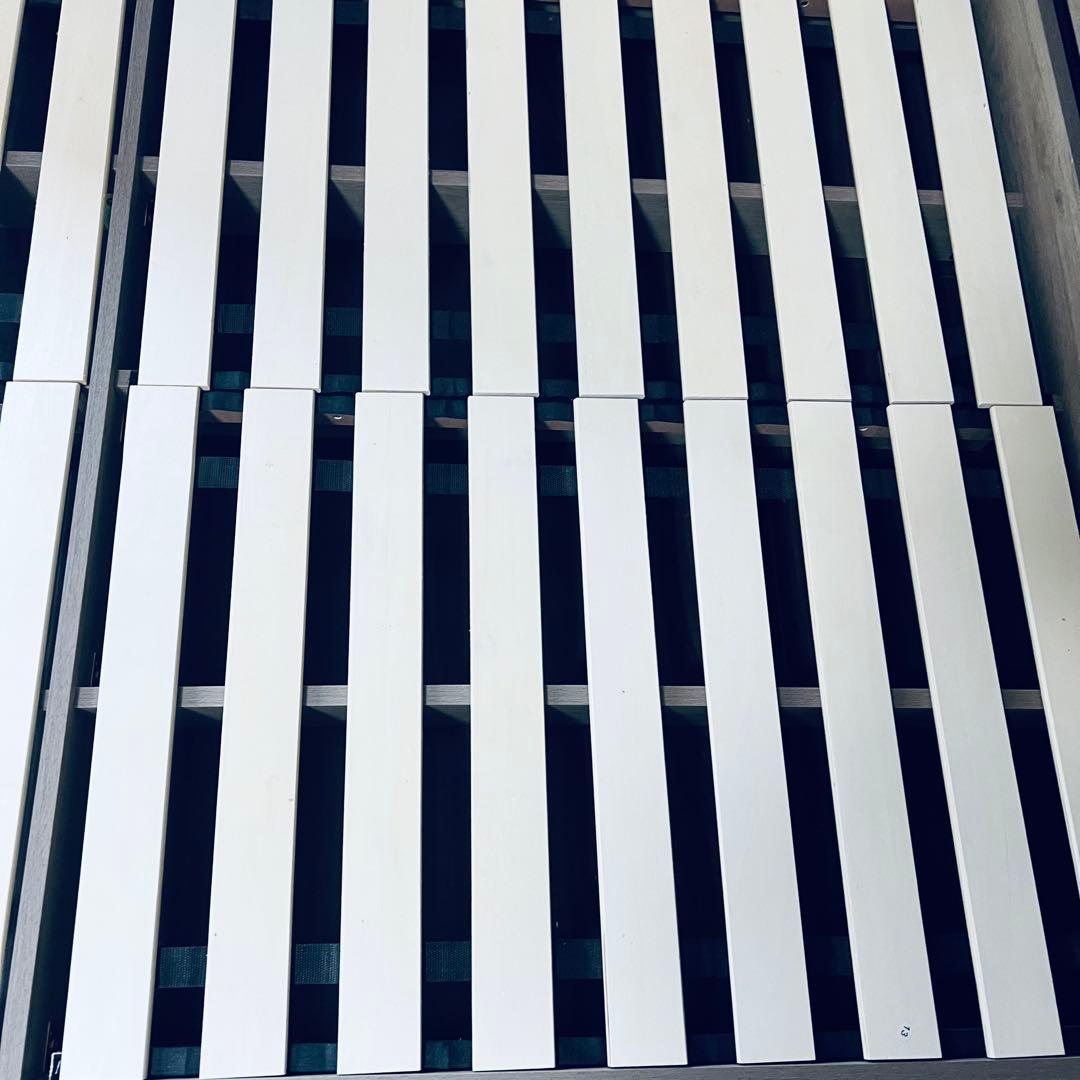 直接引取 東京都 RASIK セミダブル ベッドフレーム LED照明 グレージュ