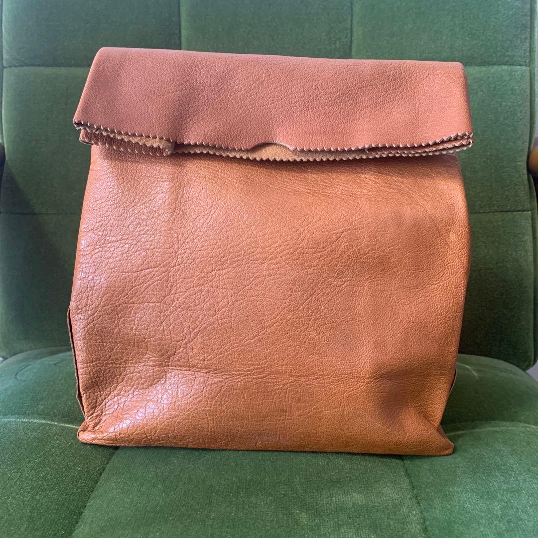 廃盤　MASTER&CO. マスターアンドコー レザークラッチバッグ 紙袋型