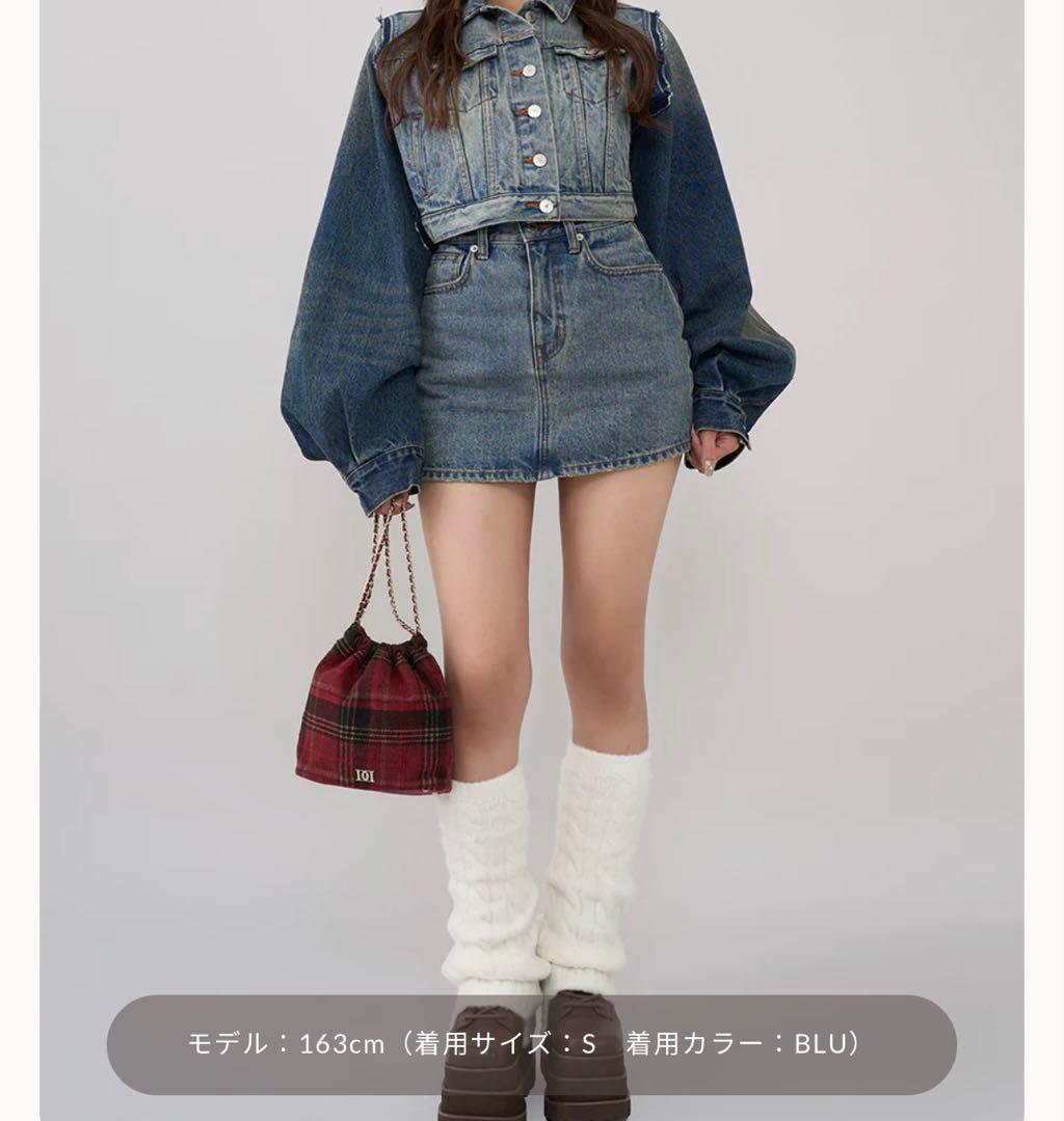 darich バックカーブデニムミニスカート