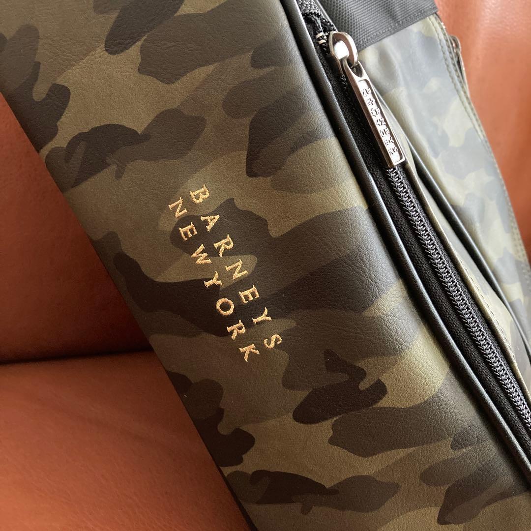 【超美品】BARNEYS NEW YORK ゴルフシューズケース 迷彩カモフラ柄
