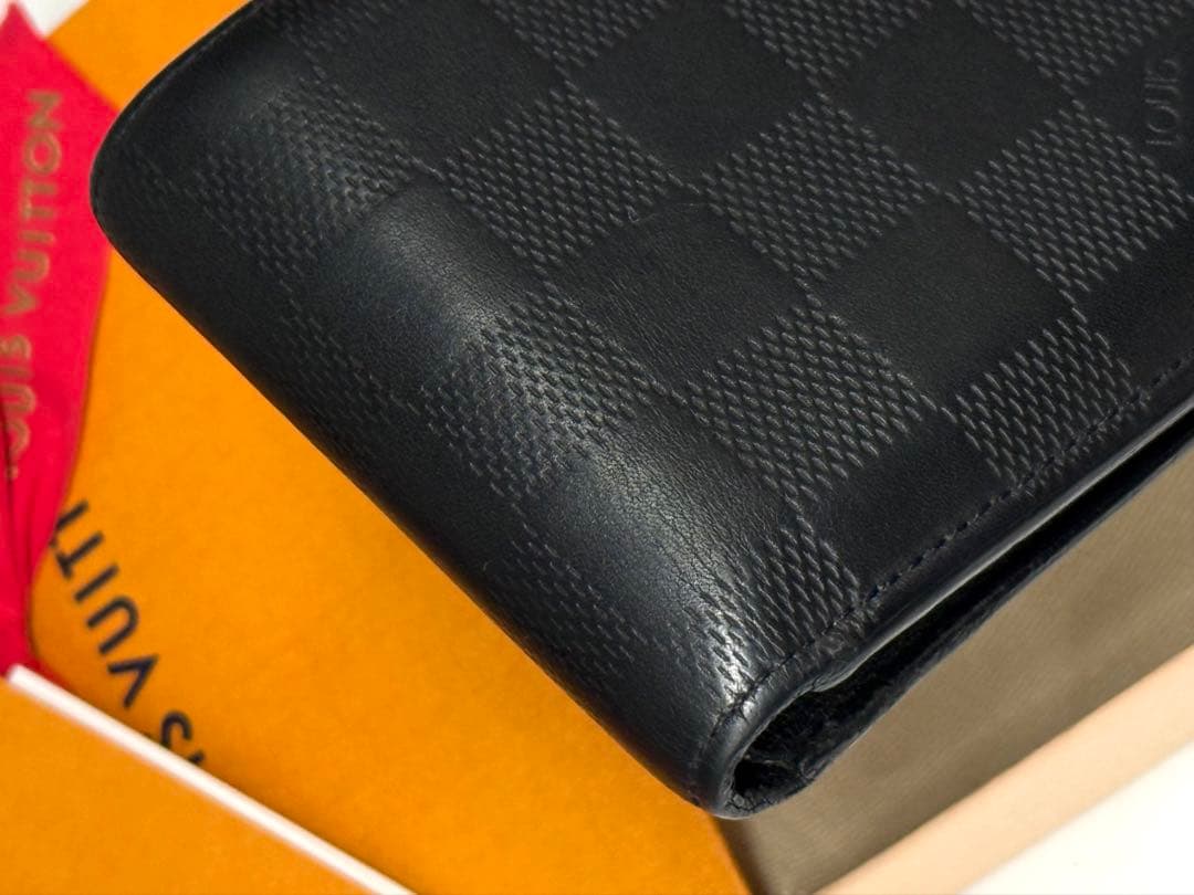良品！ルイヴィトン　ダミエ・アンフィニ　ポルトフォイユ・マルコNM 黒