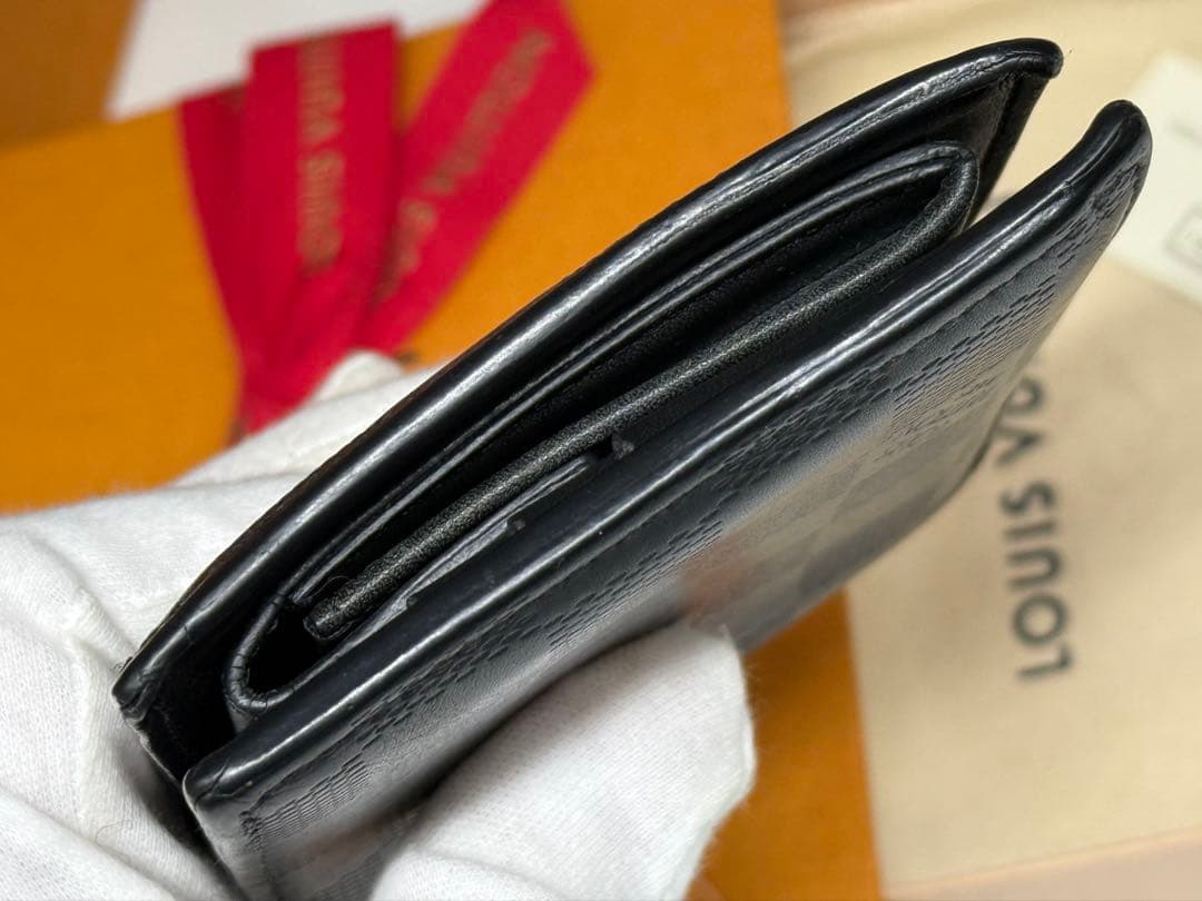 良品！ルイヴィトン　ダミエ・アンフィニ　ポルトフォイユ・マルコNM 黒