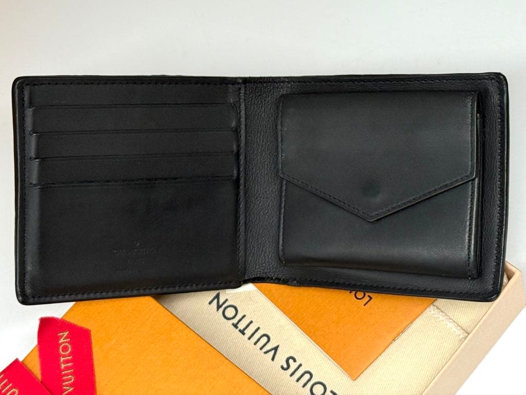 良品！ルイヴィトン　ダミエ・アンフィニ　ポルトフォイユ・マルコNM 黒