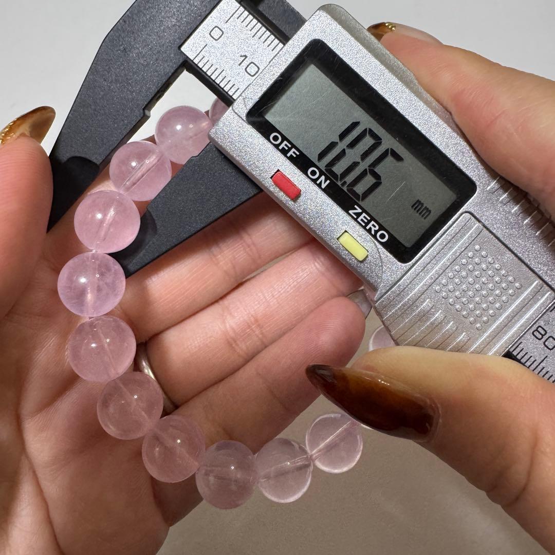 一点物　天然石　ピンク　モルガナイト　ブレスレット