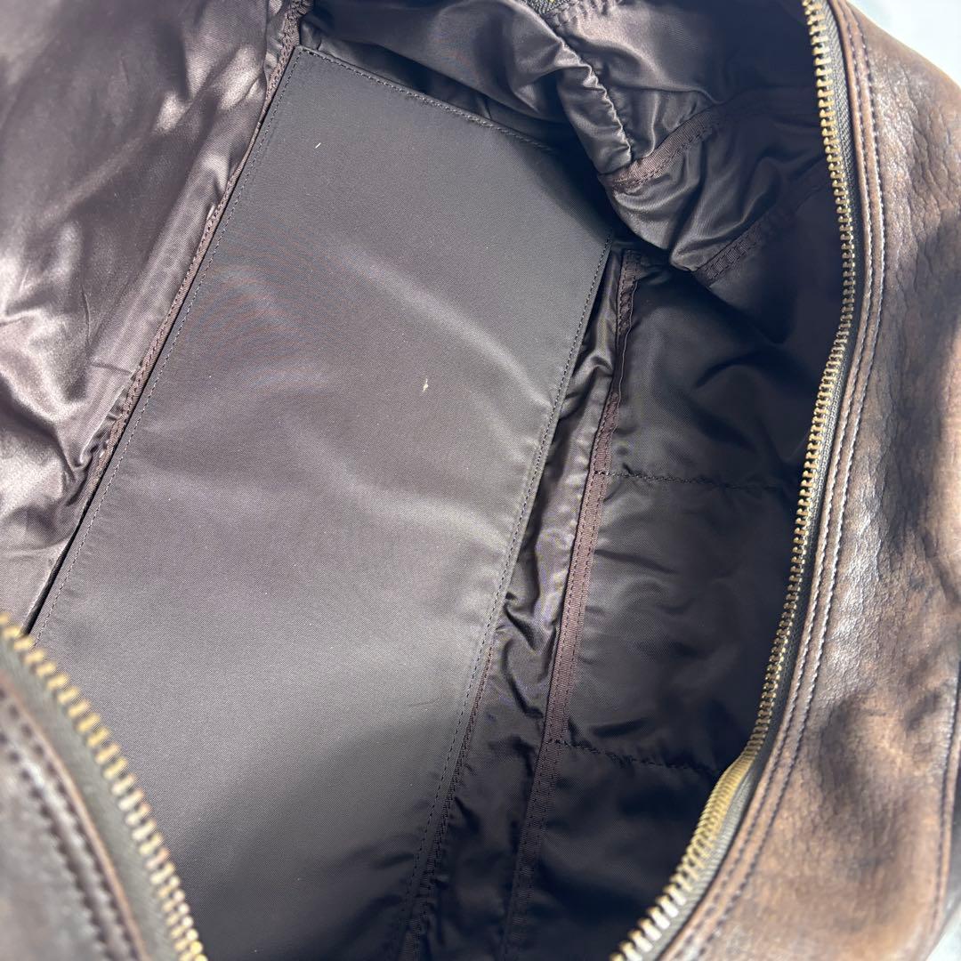 PORTER　ホースマン　ボストンバッグ　馬革　旅行　レザー 　吉田カバン 濃茶