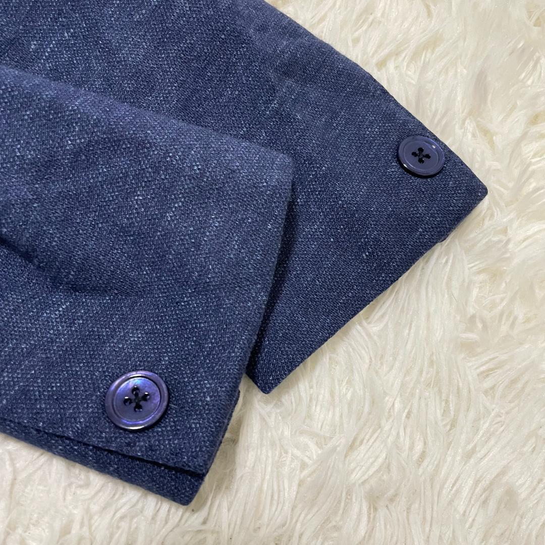 希少50サイズ リングヂャケット ソフトツイード テーラードジャケット ブルー