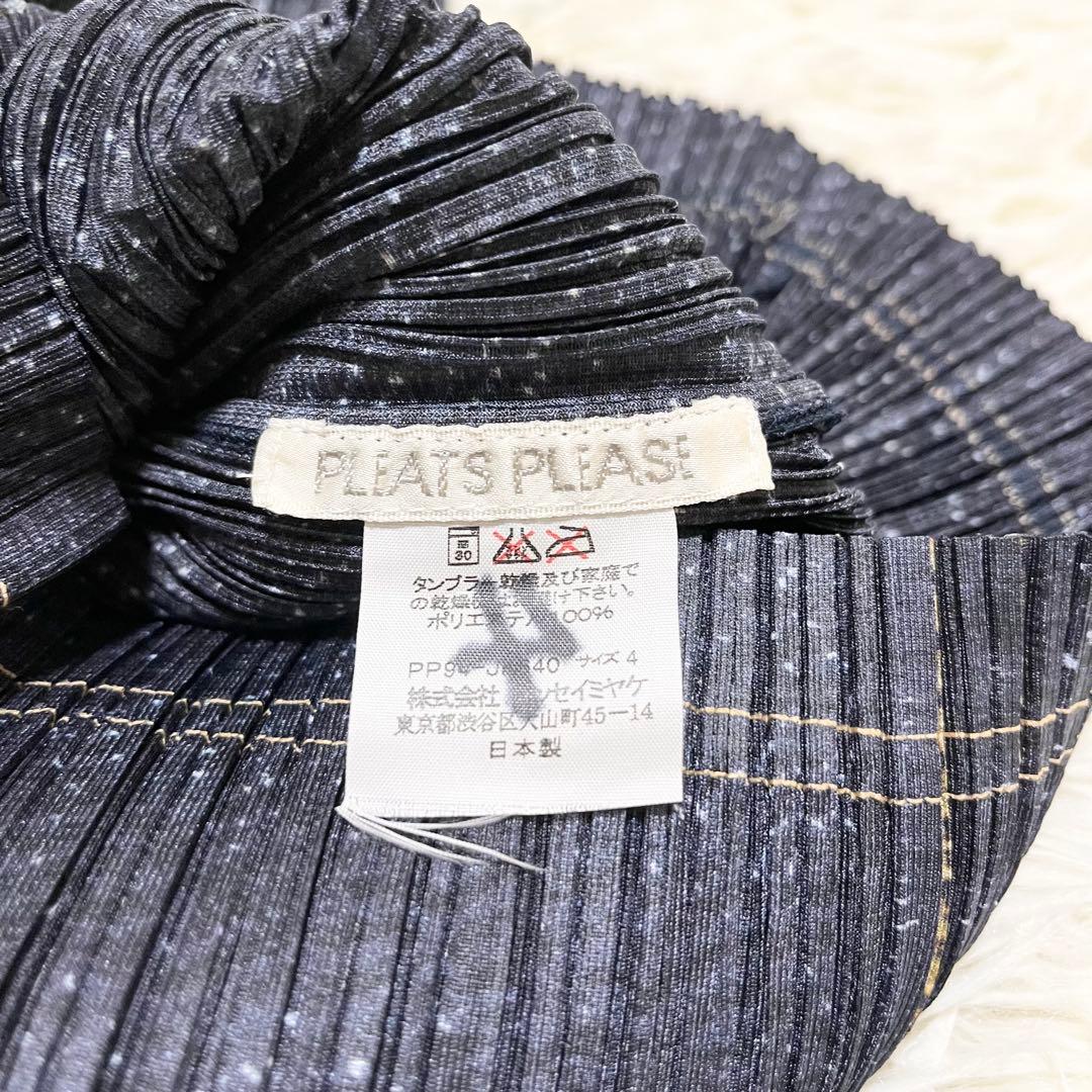 美品　PLEATS PLEASE セットアップ デニム転写 トップス　ロング丈