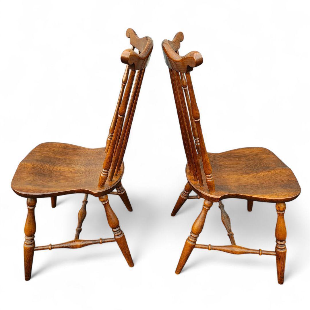 柏木工 ウィンザーチェア ダイニング ハイバック オーク材 2脚セット