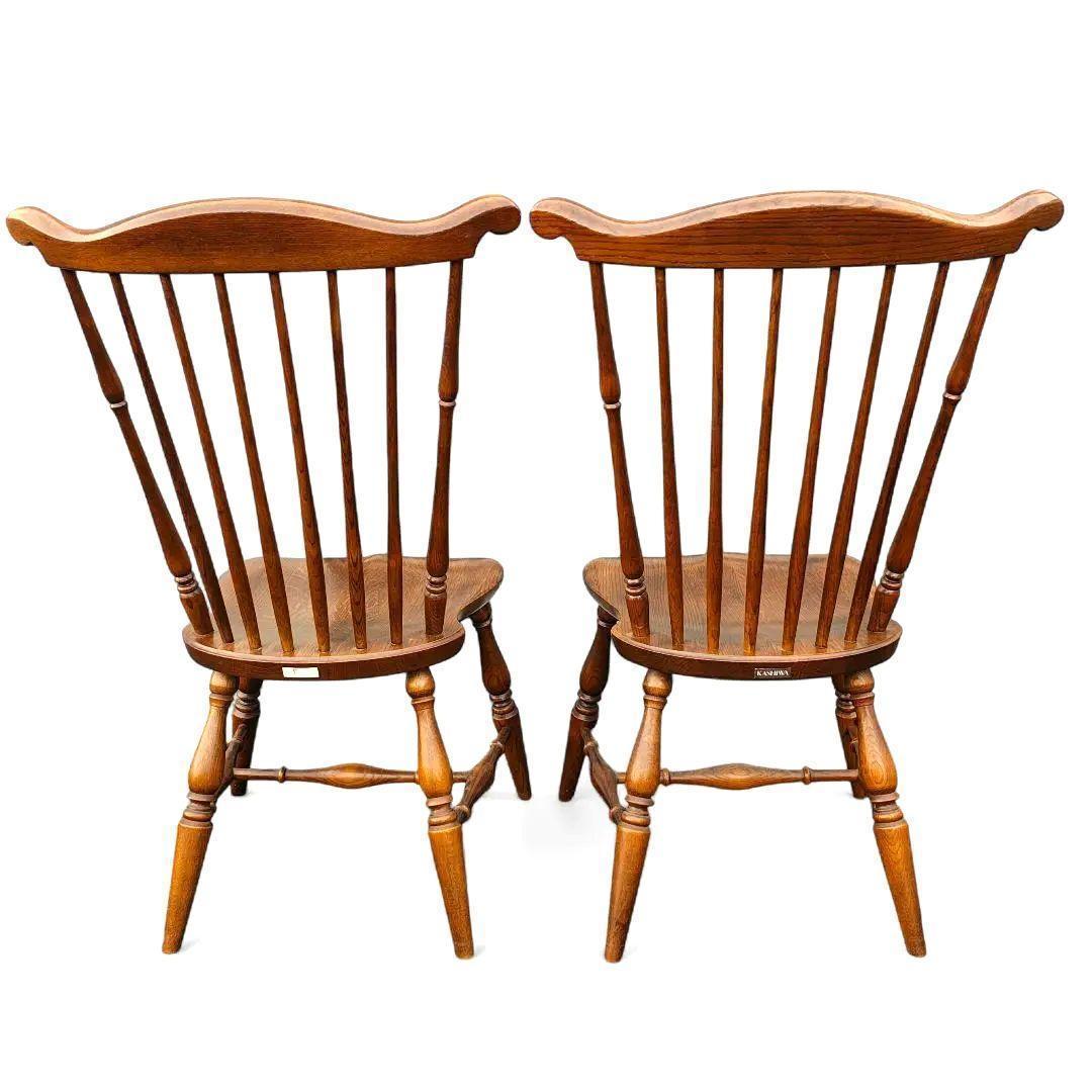 柏木工 ウィンザーチェア ダイニング ハイバック オーク材 2脚セット
