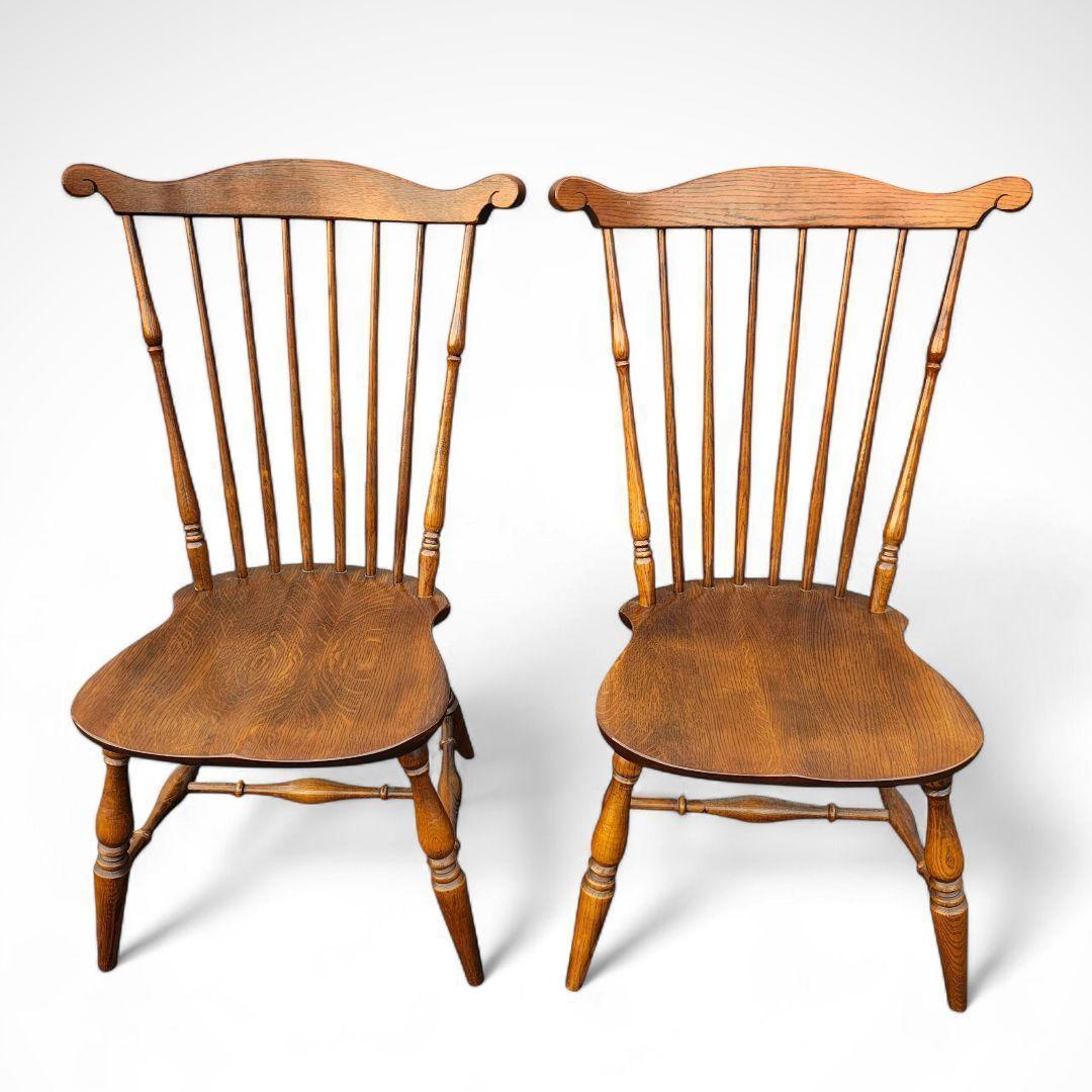 柏木工 ウィンザーチェア ダイニング ハイバック オーク材 2脚セット