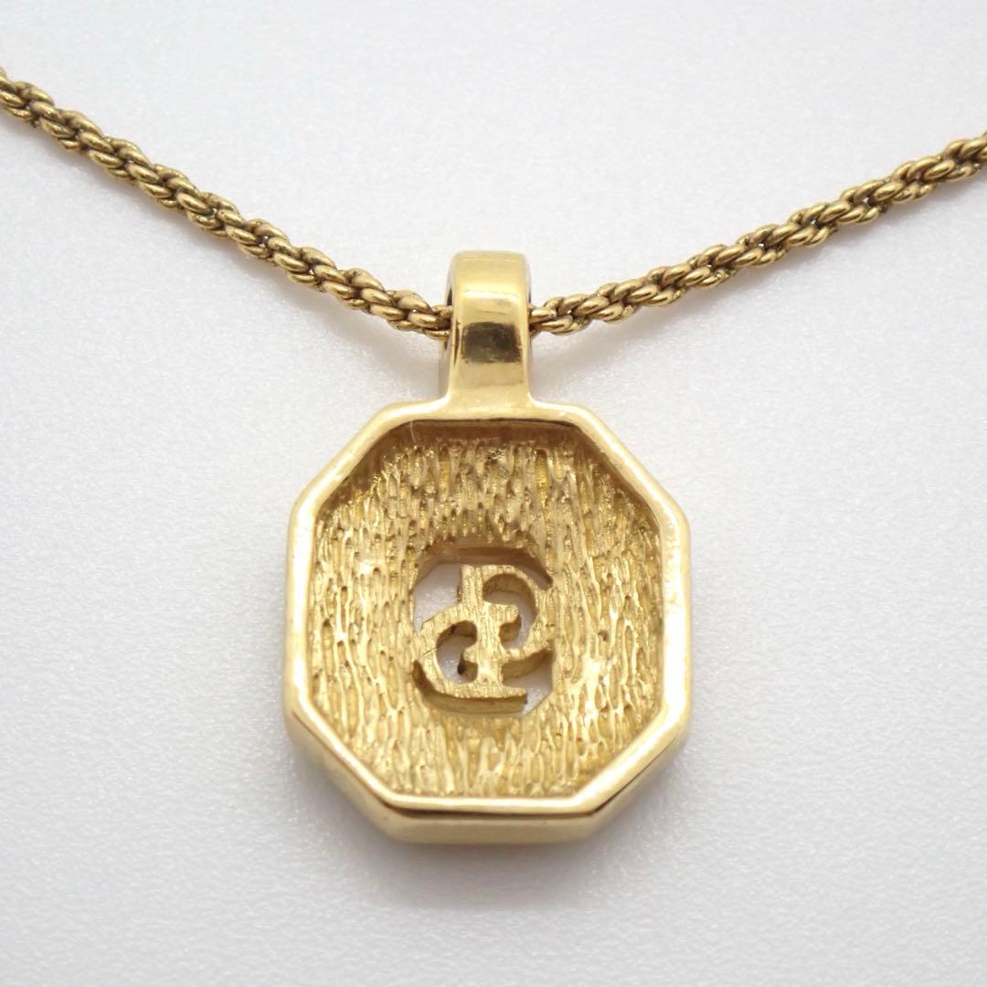 極美品　未使用級　クリスチャンディオール CDロゴ ネックレス 刻印　ストーン