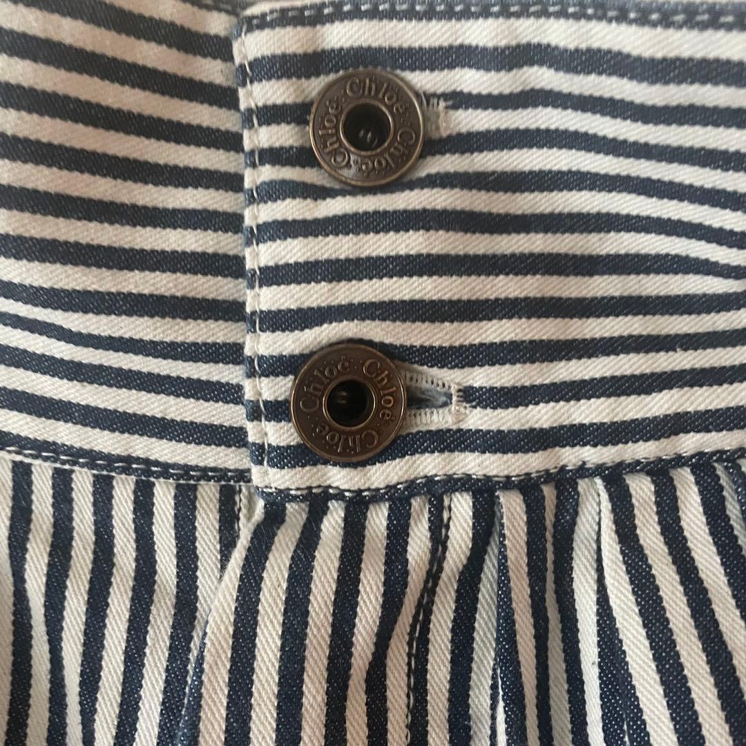 【美品】セールChloe クロエ コレクション ヒッコリーデニムワイドパンツ