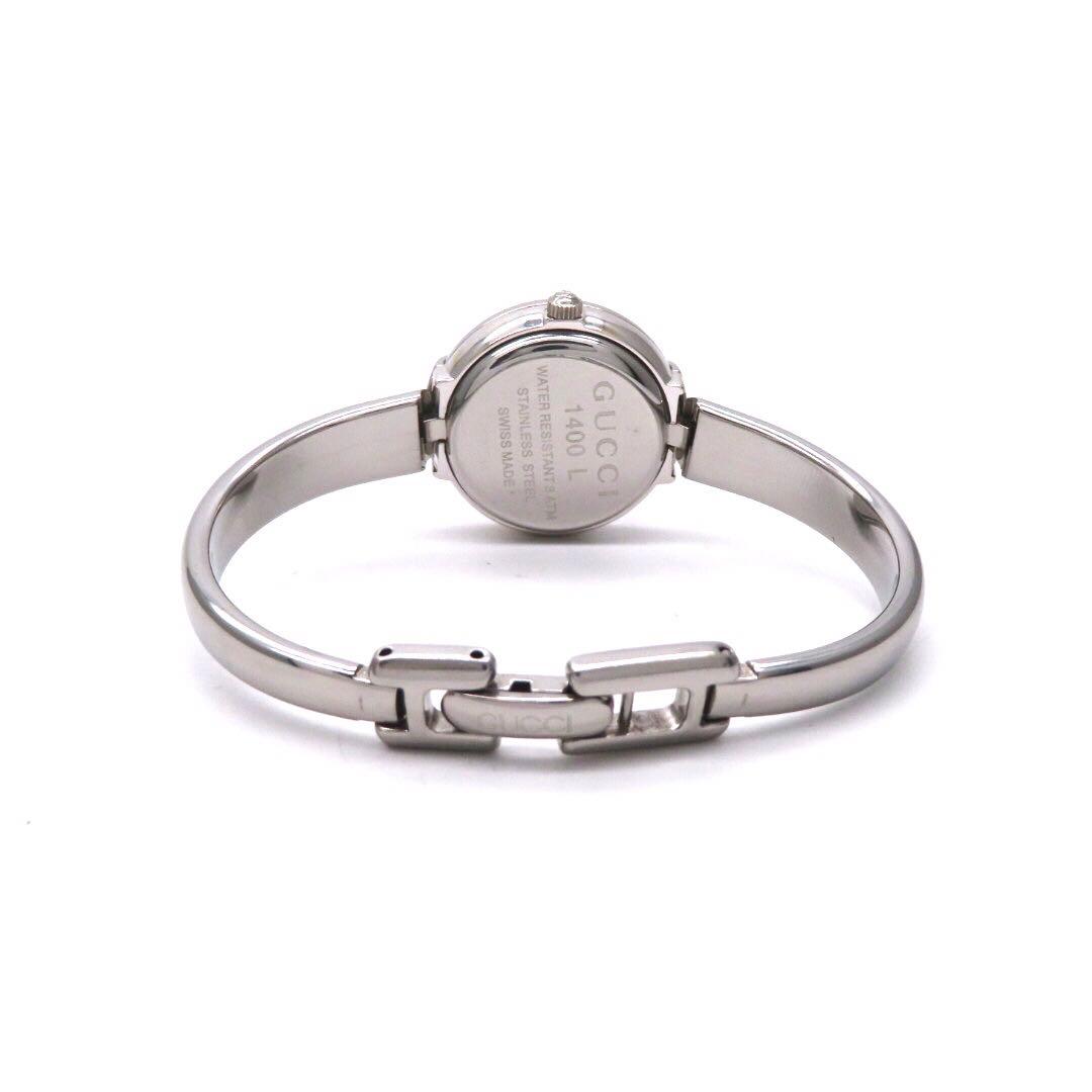 美品 1400L GUCCI グッチ 時計 ブラック バングル レディース