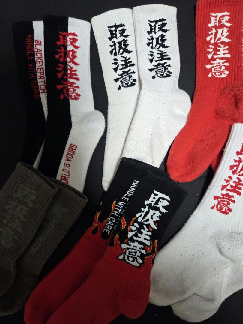 black eye patch ソックス　靴下　6足セット