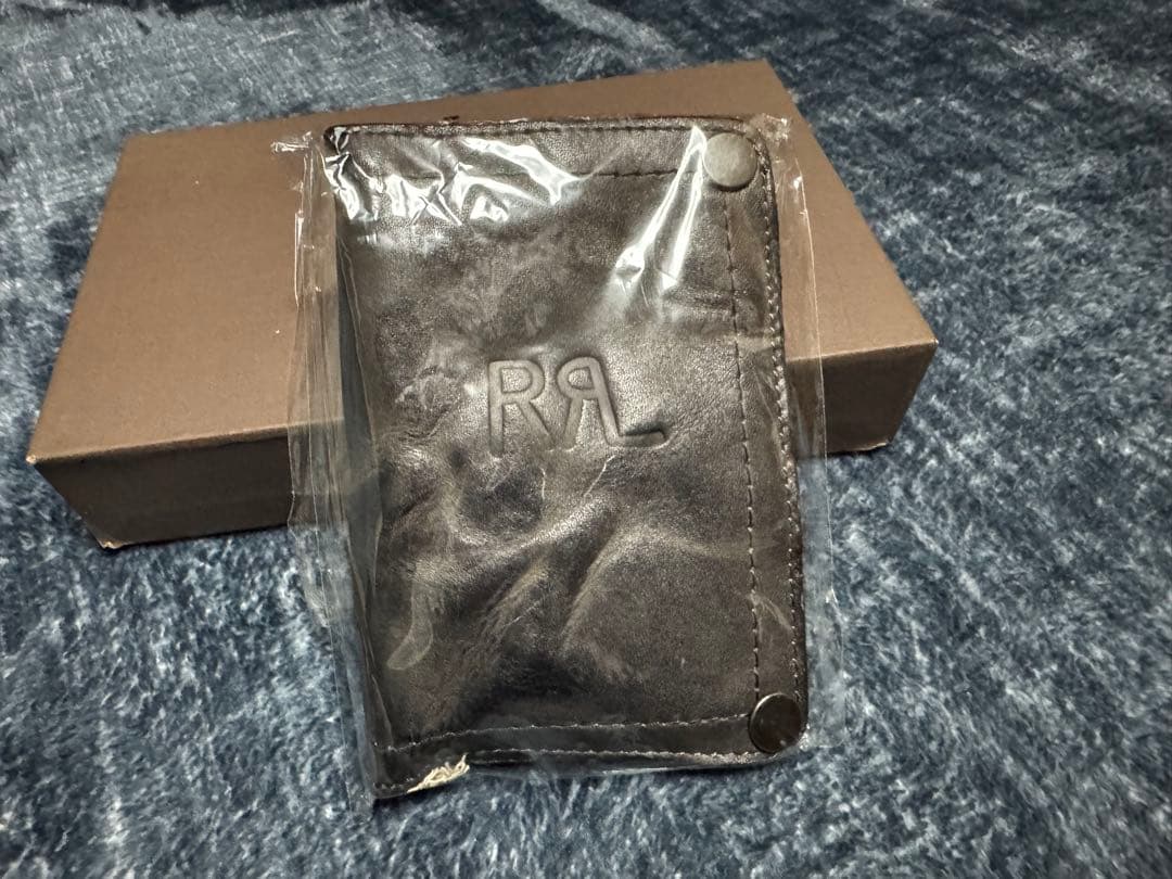 RRL ブラックレザーウォレット 財布 ダブルアールエル ビンテージ加工 タグ有