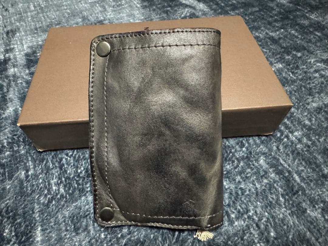 RRL ブラックレザーウォレット 財布 ダブルアールエル ビンテージ加工 タグ有