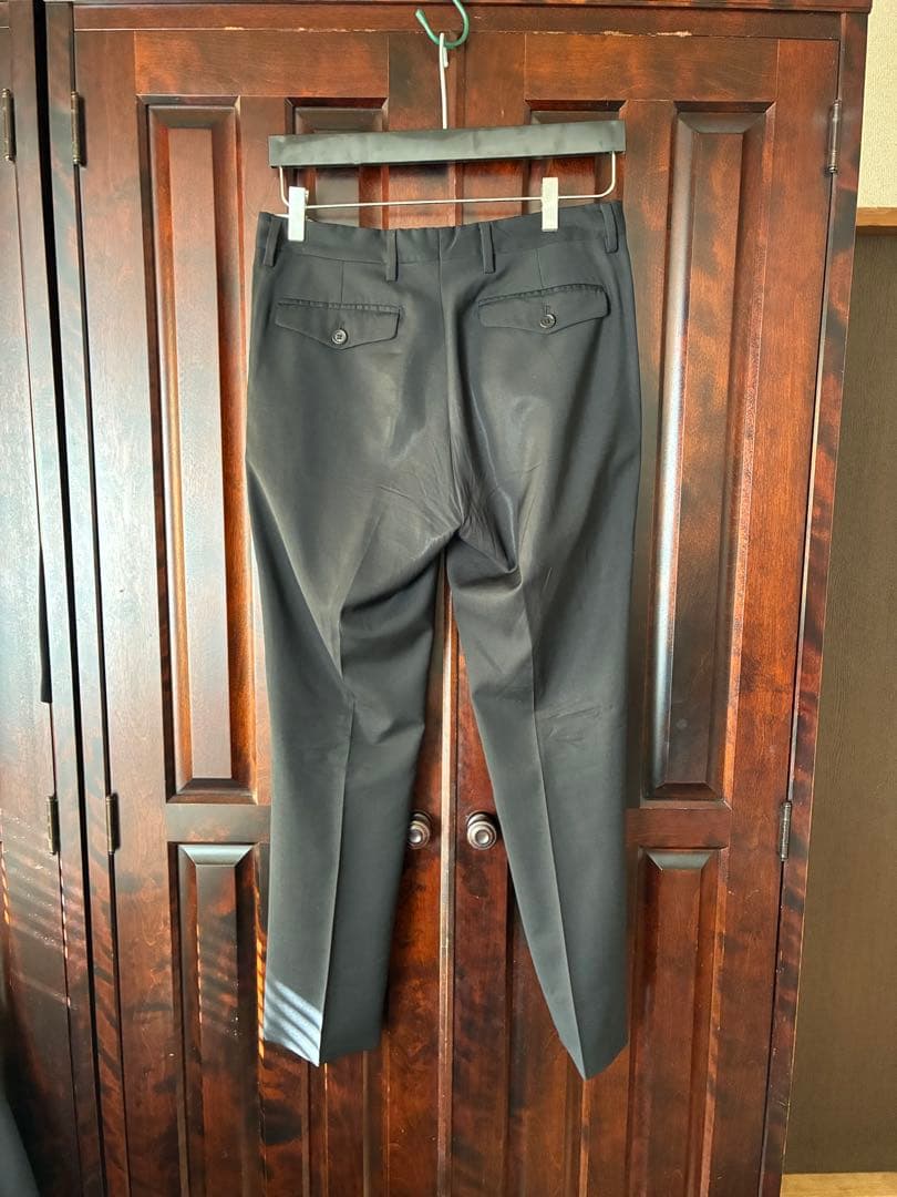 07awディオールオムDior hommeバージンウール ツイルスラックス44黒