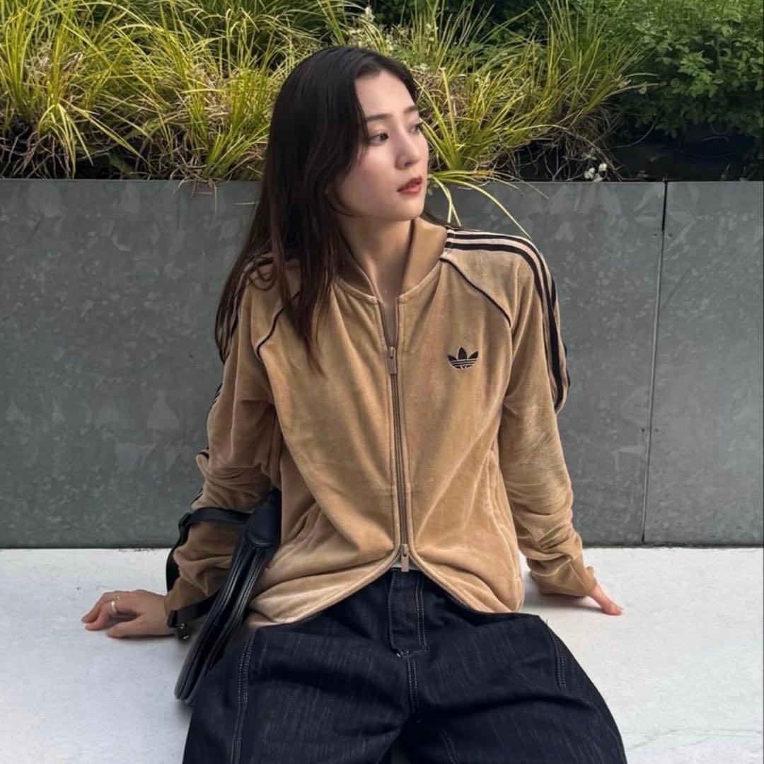 adidas アディカラーベロアトラックジャケット