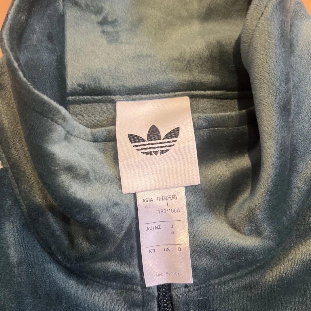 adidasファイヤーバードベロアトラックジャケット　グリーン