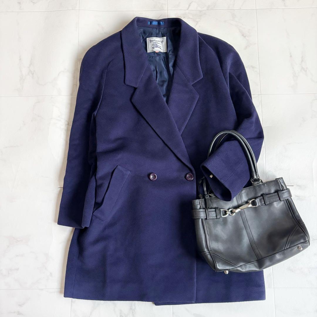 Burberry バーバリーズ カシミヤ混 ダブル チェスター コート 11号