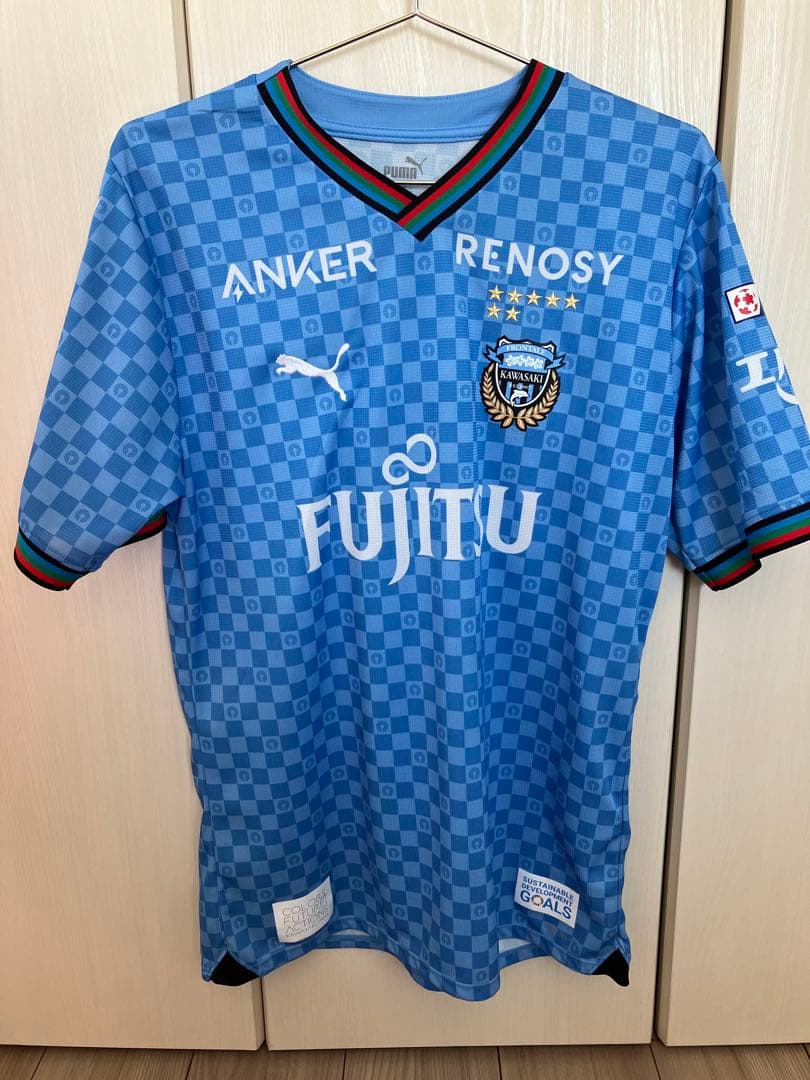 川崎フロンターレ2024 1stユニ XXLサイズ　家長昭博　タオルマフラー付