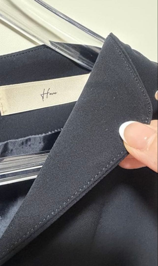 Heve へイヴ　ハートネックオールインワン 36 ブラック