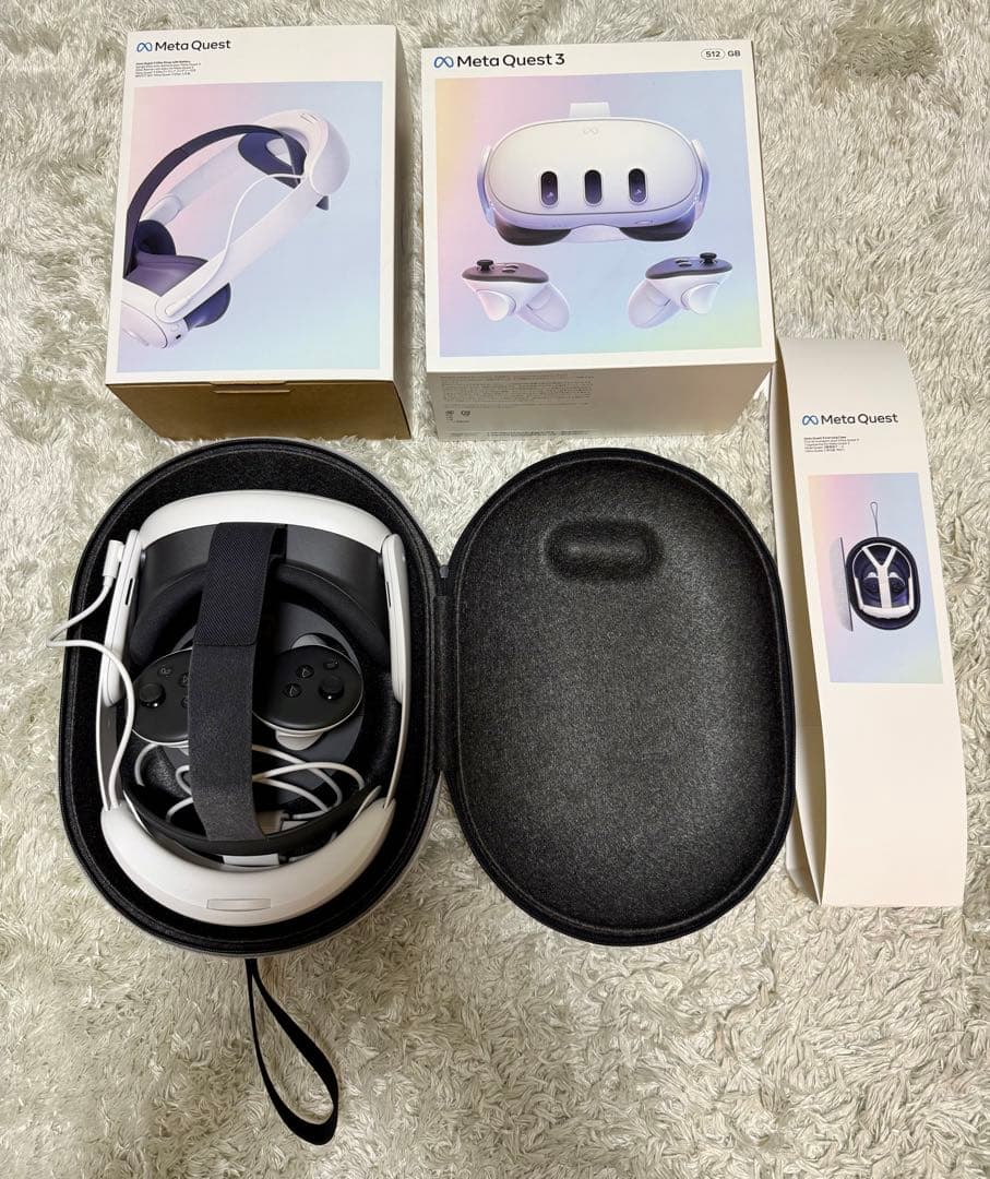 【ほぼ未使用】 Quest 3 512G エリートストラップバッテリー付