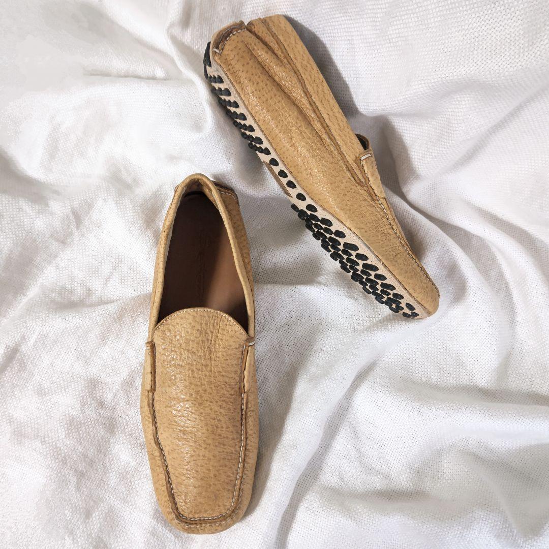 サントーニSantoniペッカリーレザードライビングドレスシューズ9