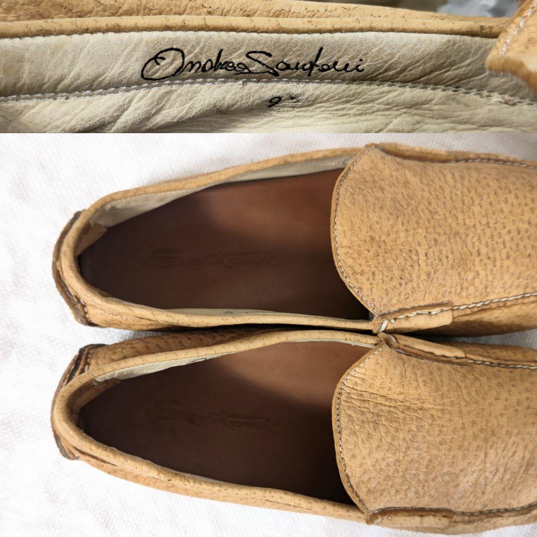 サントーニSantoniペッカリーレザードライビングドレスシューズ9