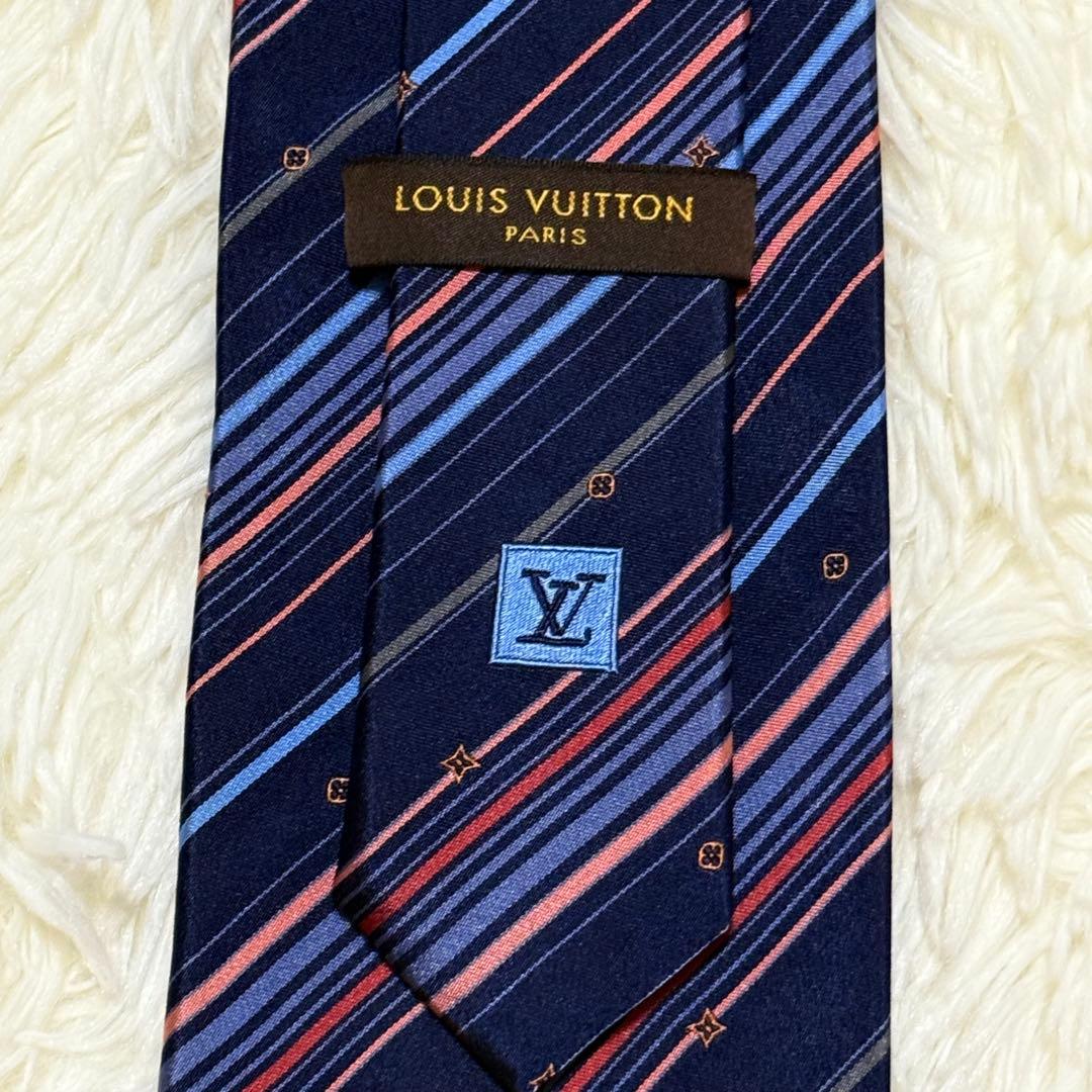 【美品】ルイヴィトン モノグラム柄 ネクタイ シルク