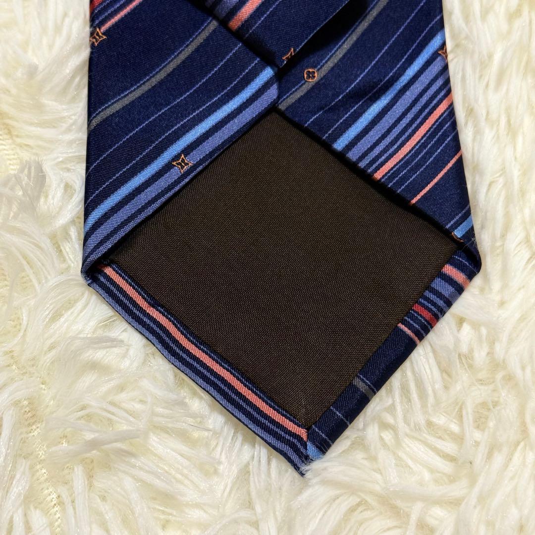 【美品】ルイヴィトン モノグラム柄 ネクタイ シルク